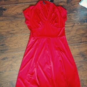 NWT Cherry Red Plus Size Pinup Swing Dress